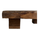 Asian solid wood quadripod brutalist coffee table H30 L81 l42