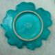 Empty cup pocket stylized leaf green ceramic enamelled verceram 1930 to 1940 n°4550