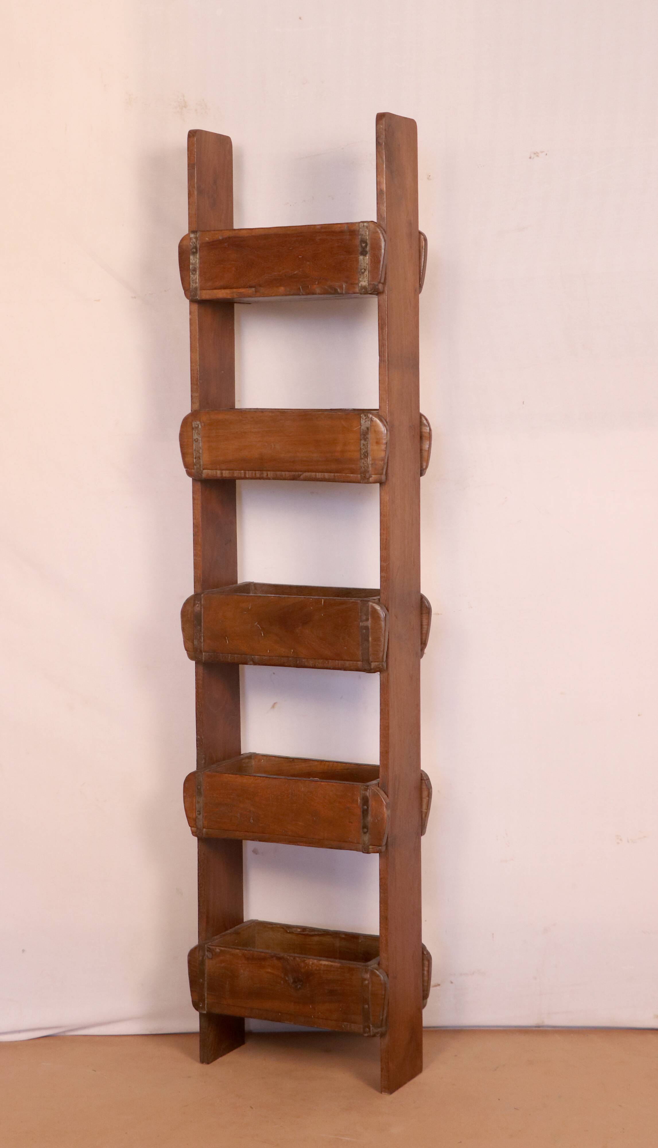 5-level shelf in Burmese teak