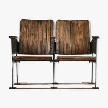 Fauteuils de cinéma en bois