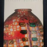 Rare Orange Murano Glass Vase by Ercole Barovier model "Rotellati", Italy