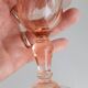 Pink glass flutes Rosaline