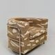 Fauteuil de hall brutaliste Jacquard beige