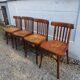 Set of 4 bistro chairs, Thonet type, Fischel, Baumann.