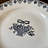 Service of 10 flat ceramic plates St Amand Marie-Rose vintage 20s/30s