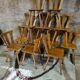 Set of 12 vintage Baumann 1970 bistro chairs