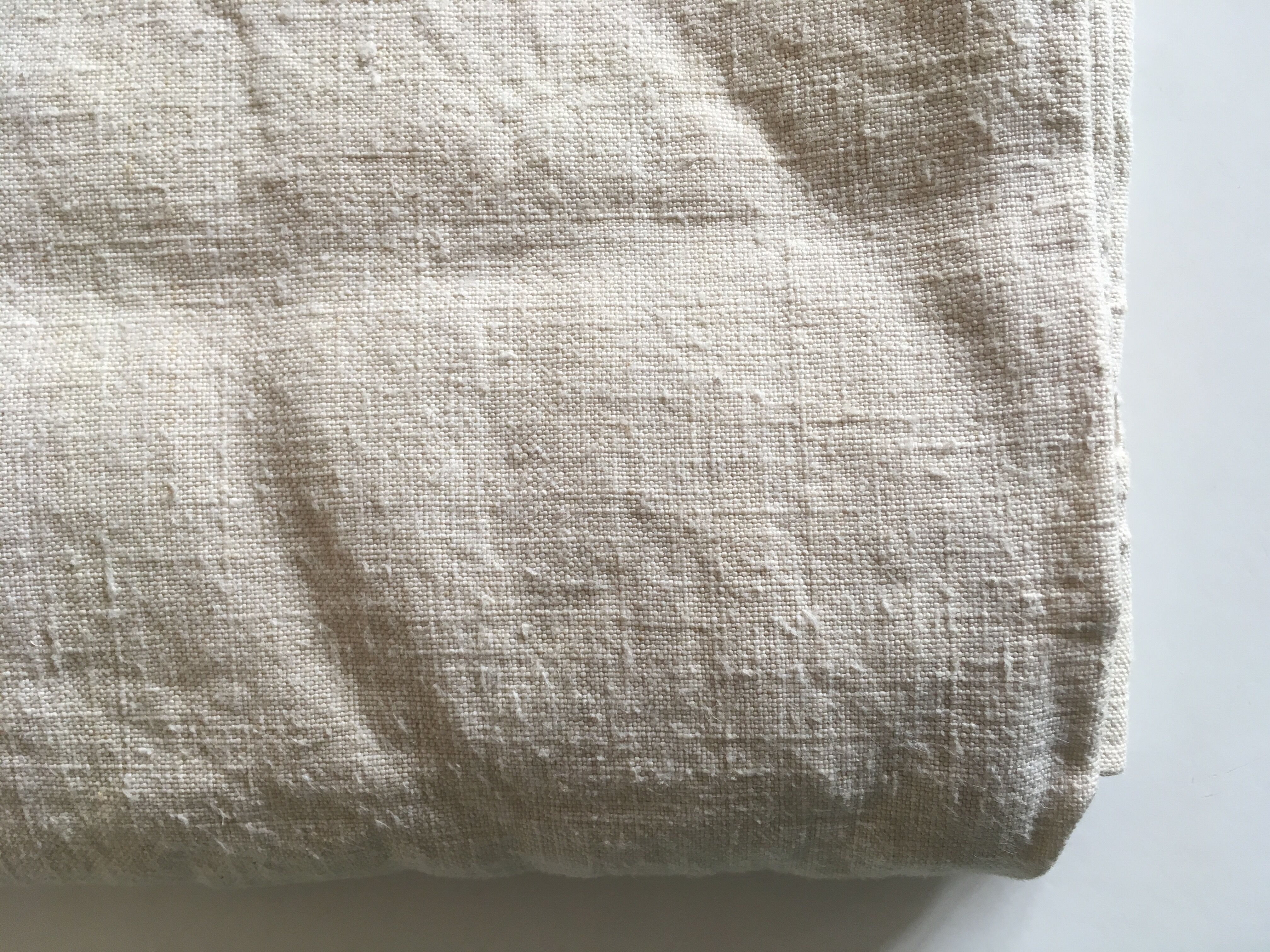 Table cloth reserves of large ivory raw linen kit 280cm