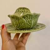 Vintage slurry dish in the shape of cabbage