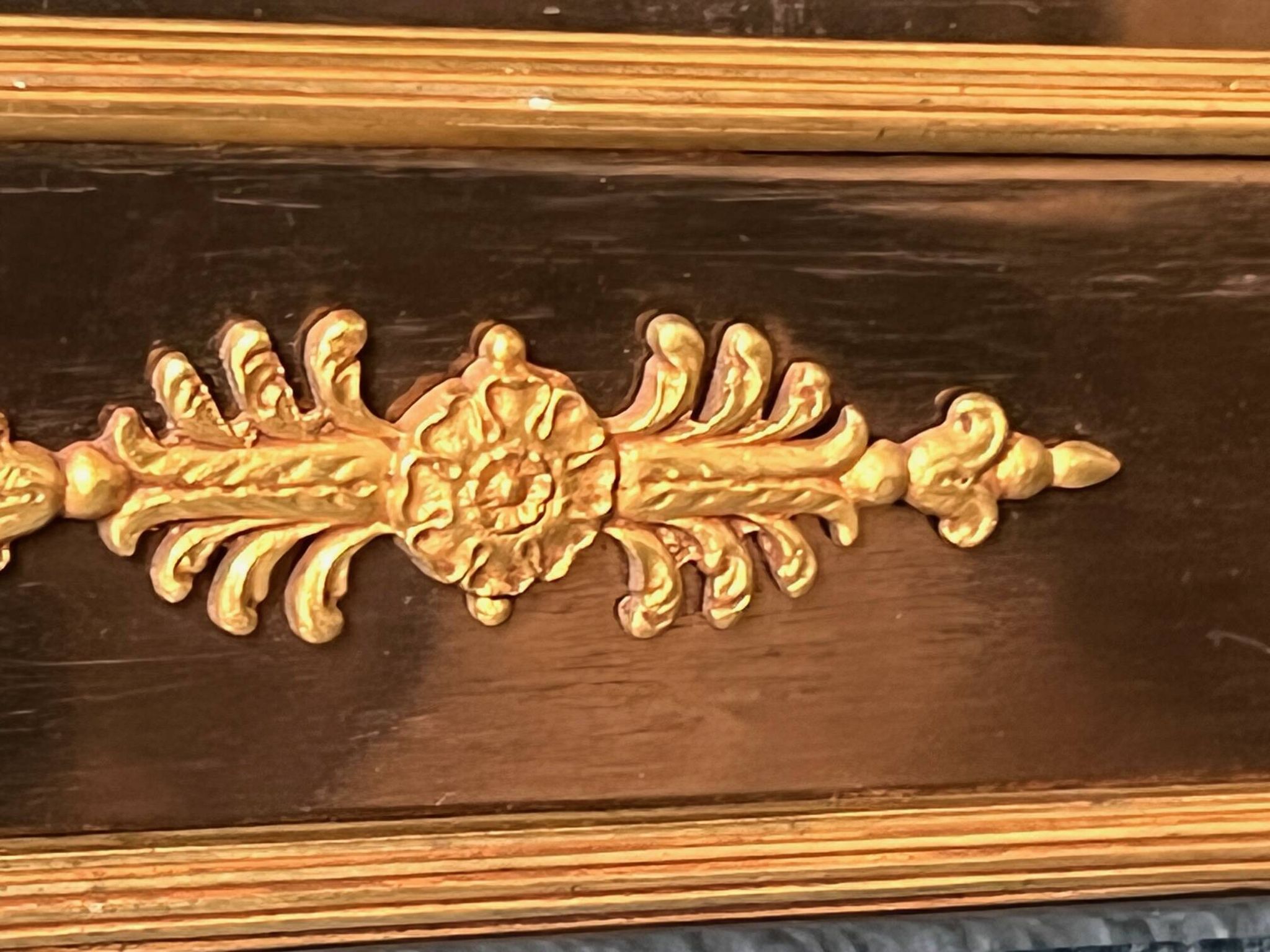 Empire-style fireplace decoration.