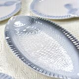 Antique fish-shaped earthenware dinner service signed West Germany Staffel