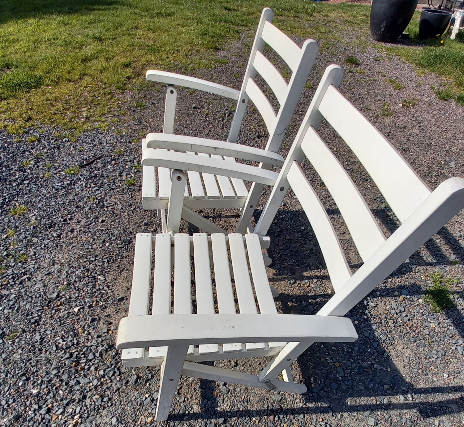 Paire de fauteuils vintage Dejou jardin