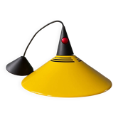 Memphis style yellow pendant light, 1980s