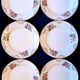 Vintage antique flat plates decorated with Sarreguemines flowers