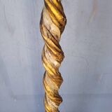 Polychrome gilded carved wood floor lamp ep 1940