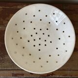 Country plate in ivory earthenware from Sarreguemines, serving dish 1900