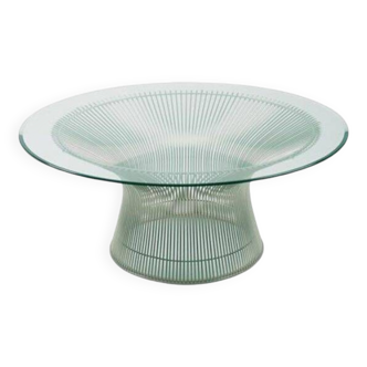 Table à manger Platner cristal / nickel poli Knoll International