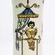 Cornet vase in fine earthenware from Gien, Renaissance decoration — late 19th century