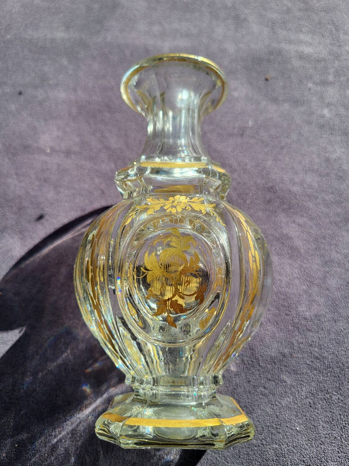 Flacon en cristal orientaliste XIX eme