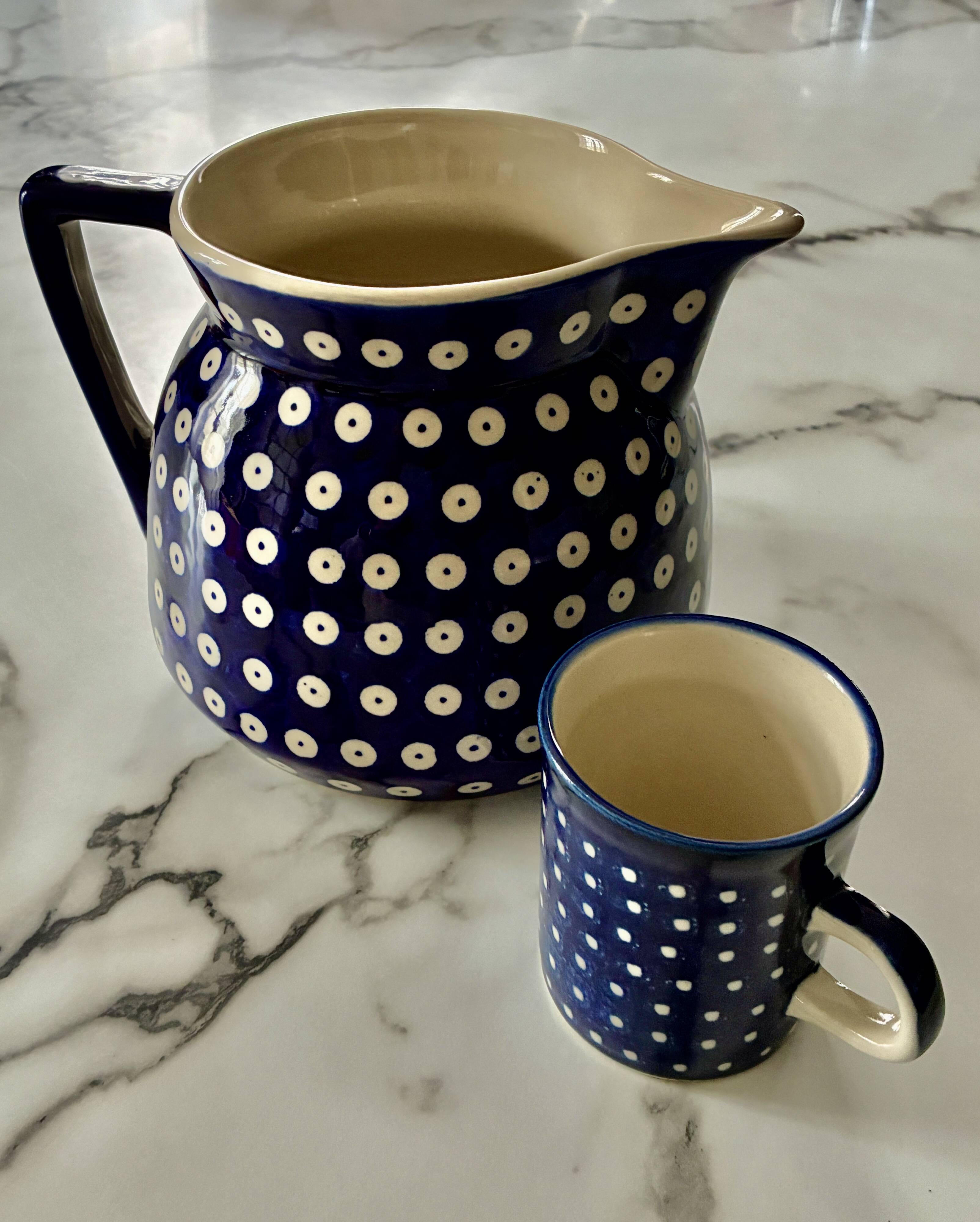 Ceramic pitcher Bolesławiec Poland