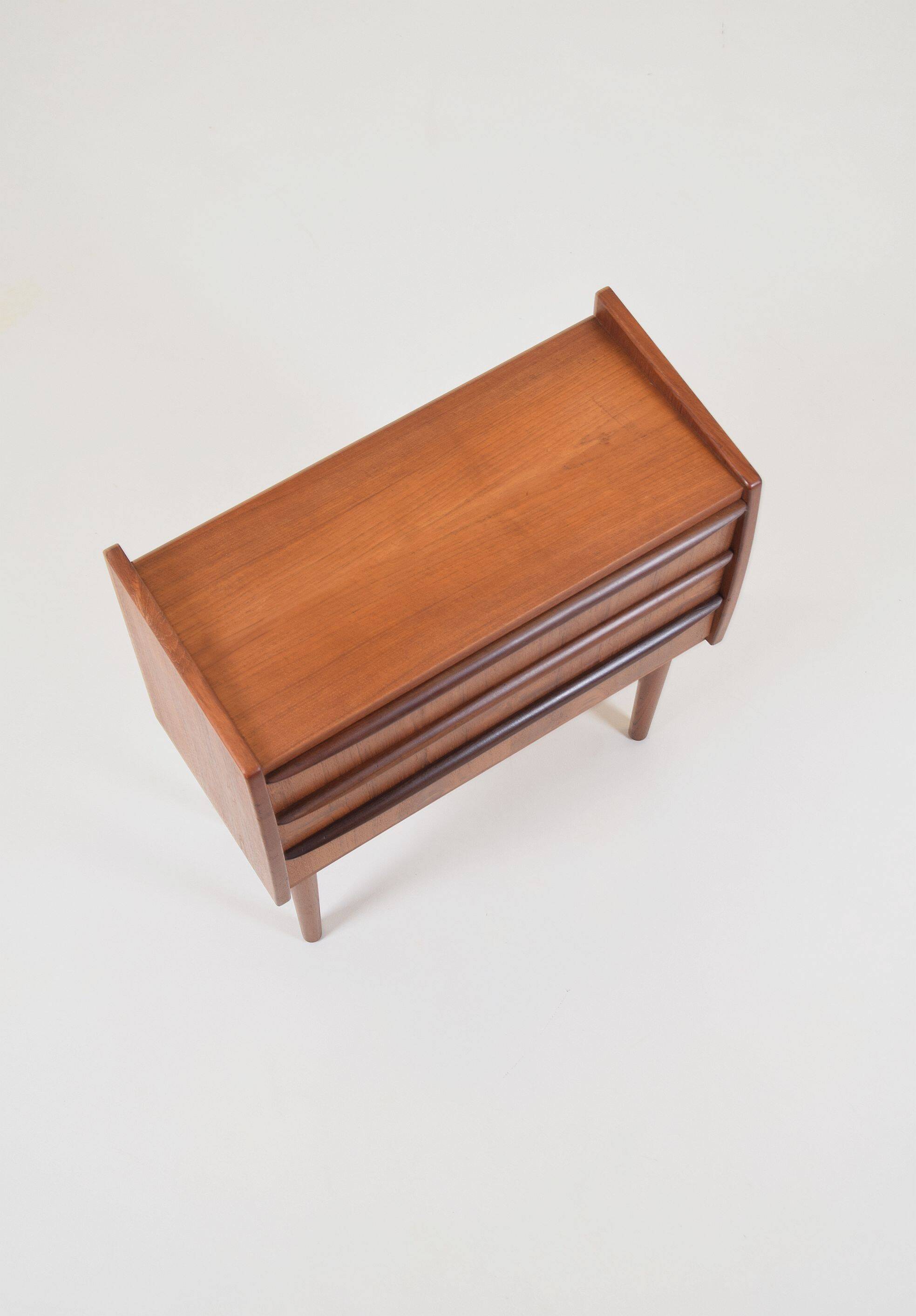 Danish teak chest of drawers with 3 drawers, 1960s