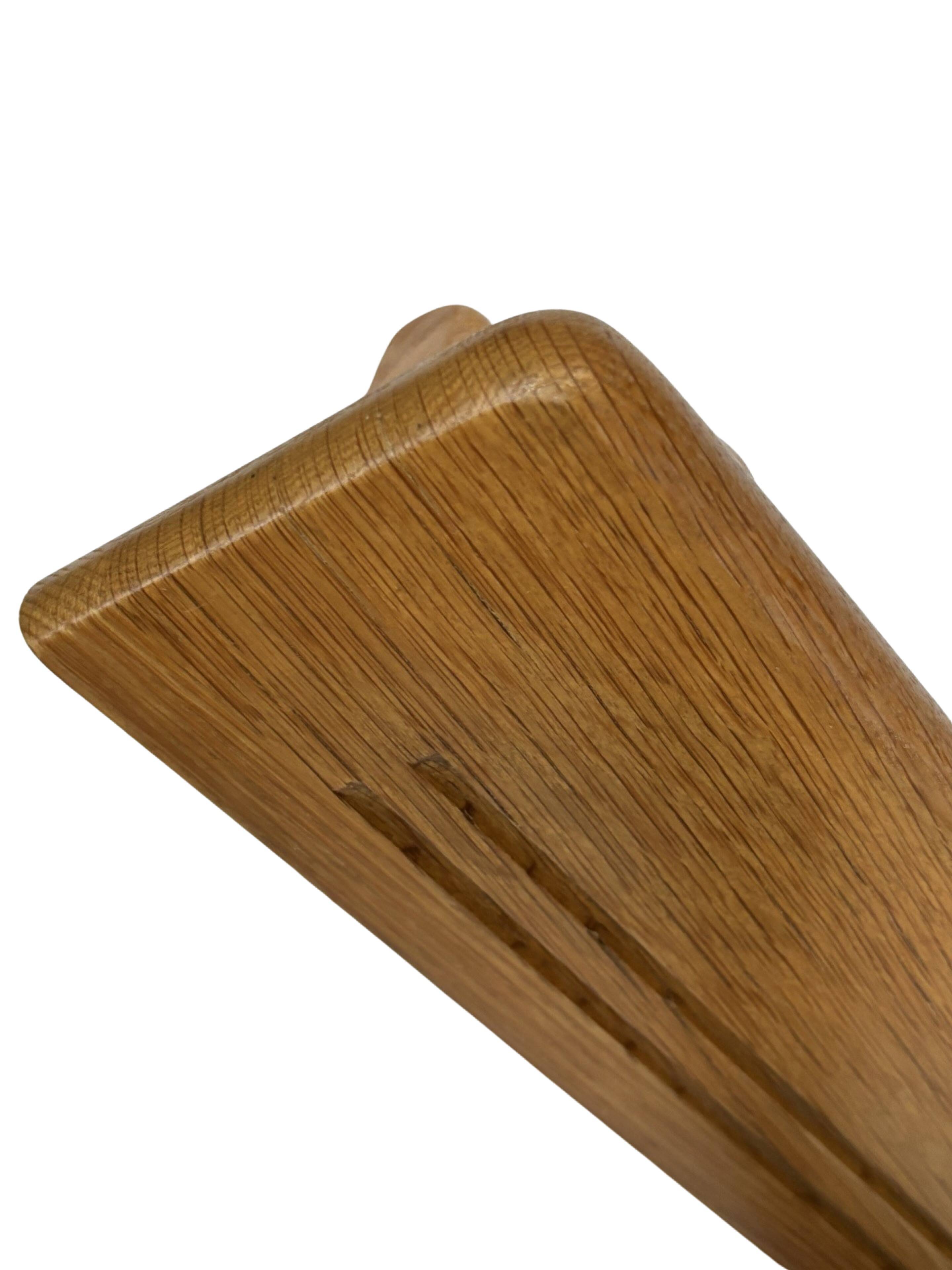 Vintage oak wall rack book shelf 1970s wood minimalist design