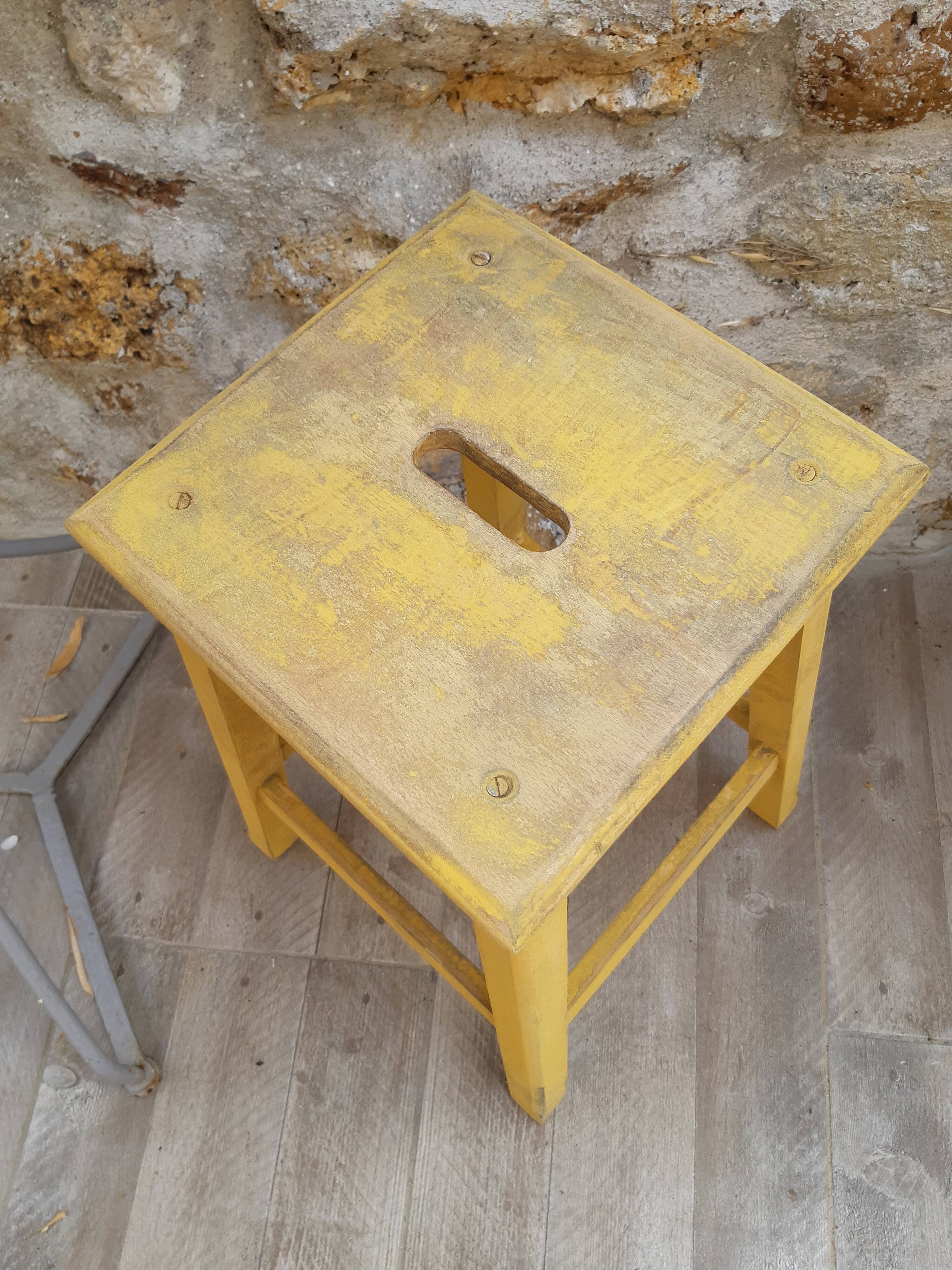 Workshop wooden stool