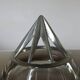 Designer crystal and pewter flower vase by Jean Goardere, 1970s