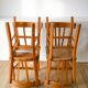 Set of 4 bentwood bistro chairs signed luterma 1950