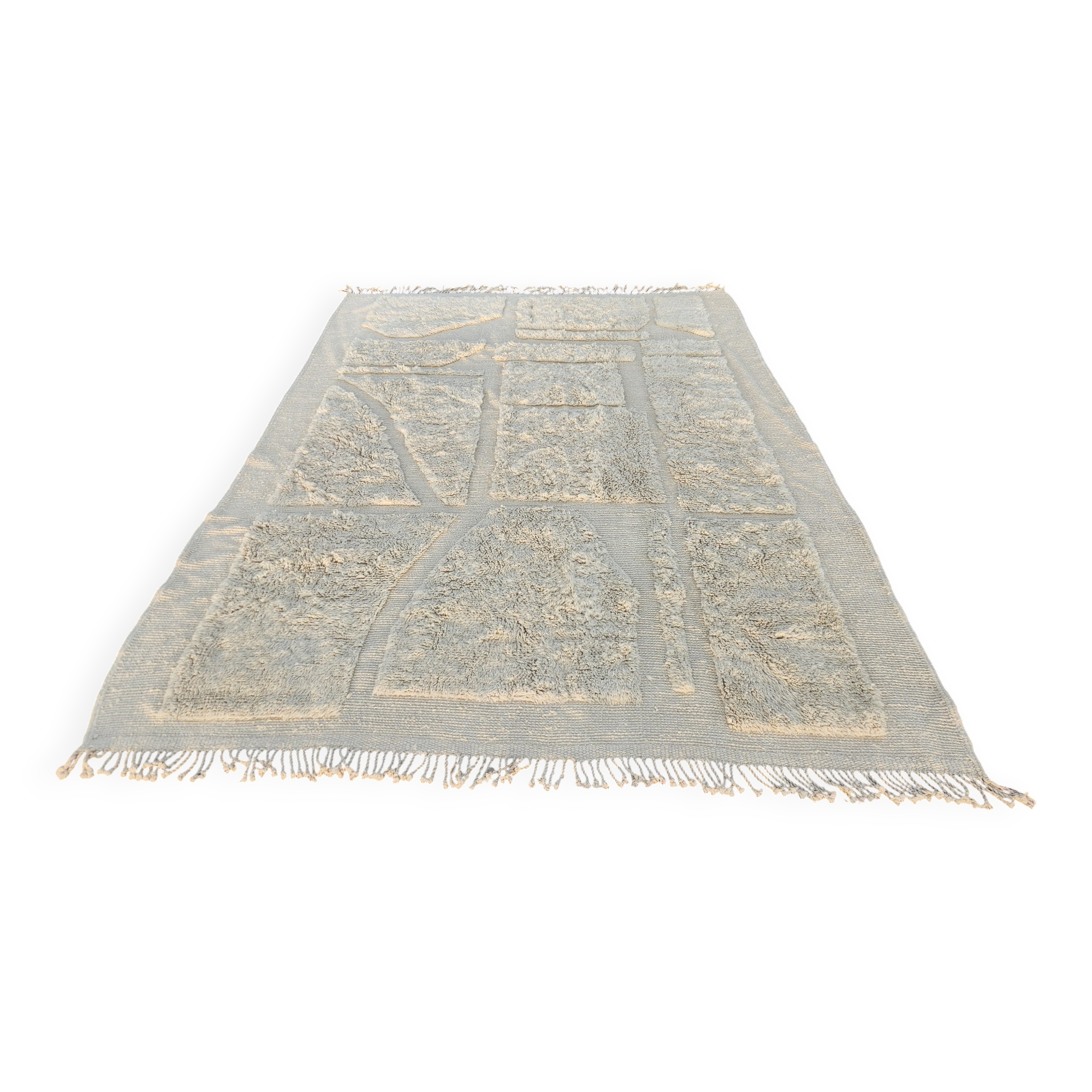 Very large Beni Ouarain rug 350x250 cm in natural wool – Berber rug
