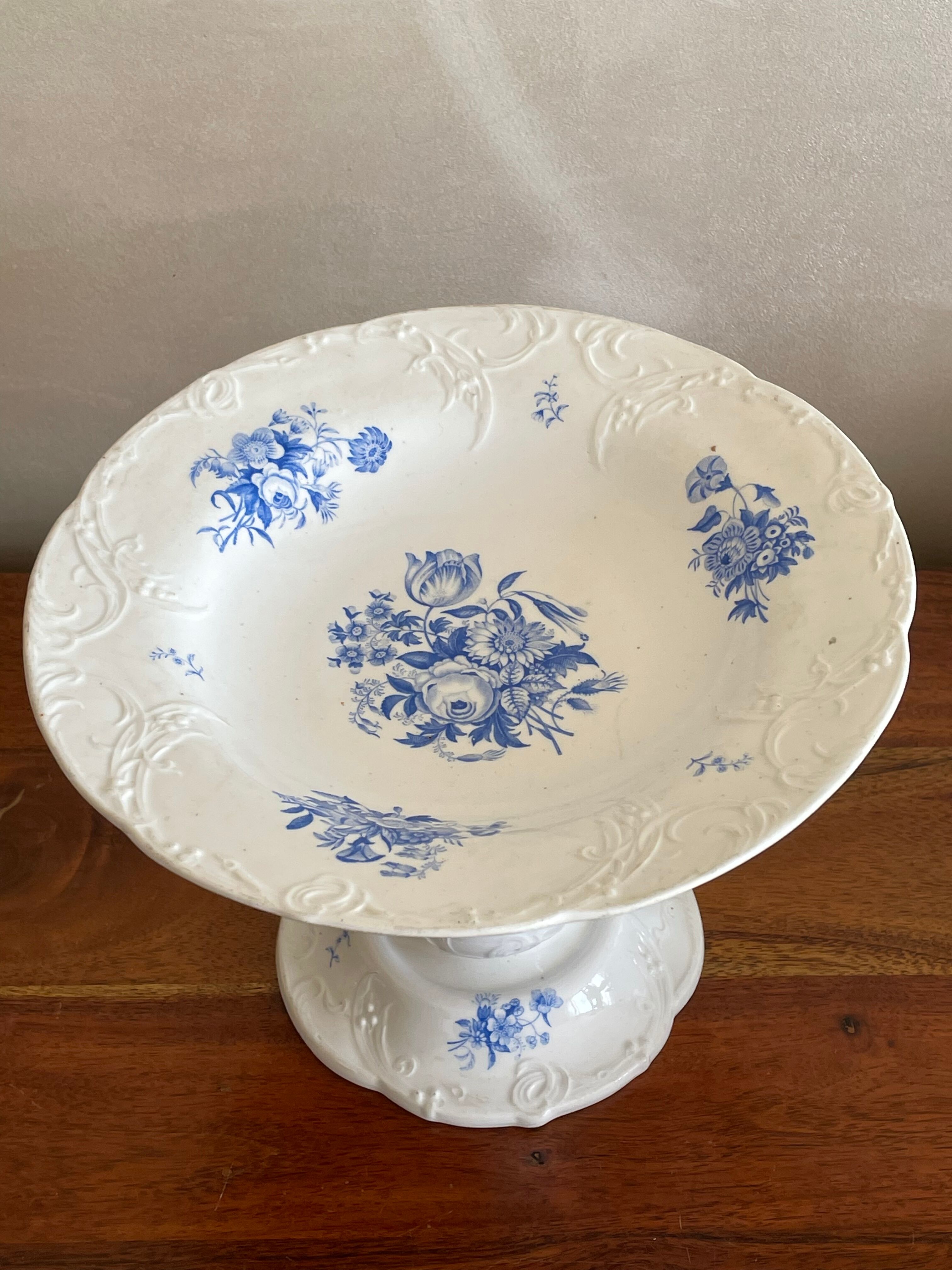 LM & C Feldspar stand cake display, fine nineteenth century compotier dish