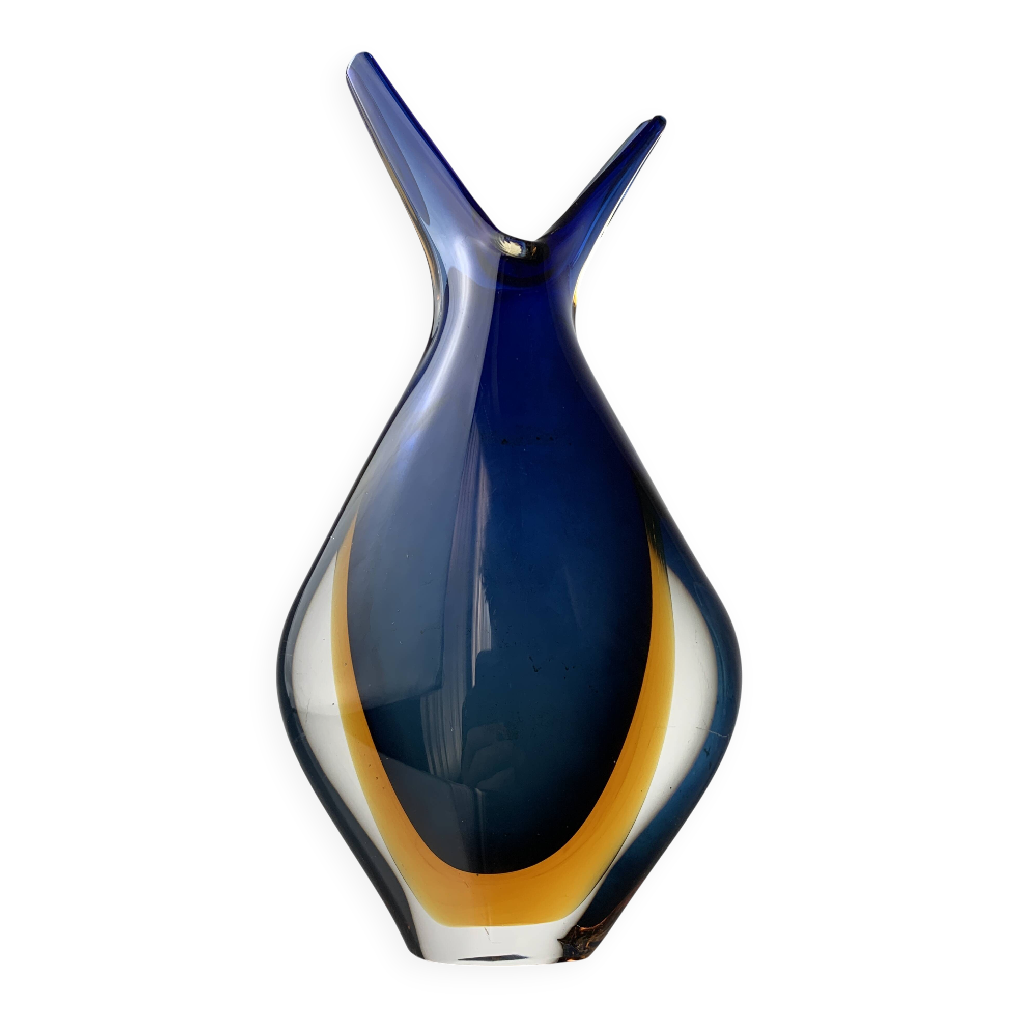 Fish Vase by Flavio Poli, Murano Glass, 1970