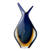Vase Poisson par Flavio Poli, Verre de Murano, 1970