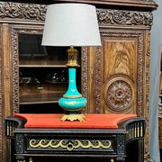 Lamp. Rare turquoise colour. Porcelain, gilded bronze.