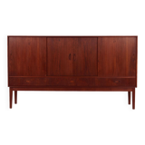 Buffet haut en teck, design danois, années 1970, production : Danemark