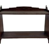 Art Deco wooden wall shelve rack bookshelf in dark wood minimalist