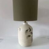 Mid-Century Modern Floral Ceramic Table Lamp