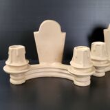 Paire d'appliques en plâtre 1940 vintage