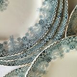 "Henriette" - 6 flat plates made of ironstone HB Choisy-le-Roi