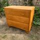 Vintage 1960s chest of drawers in blond beech
