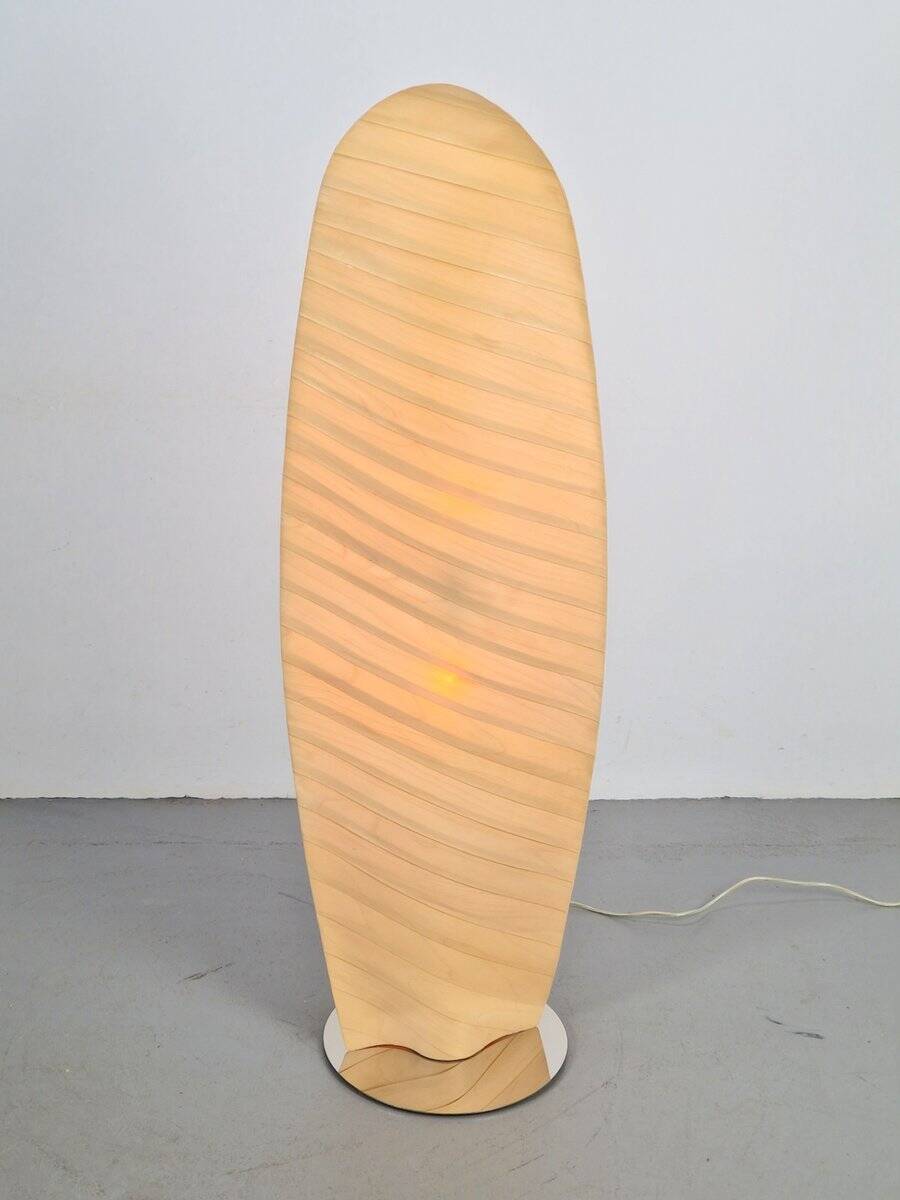 Modern Wooden Wing Floor Lamp from Gamma Delta Group SRL Padova, Italy, 1990s