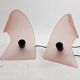 Set of 2 Mayo glass table lamps 1980s