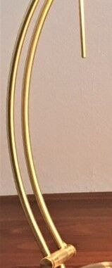 Brass lamp Bauhaus style 45 cm, 1970