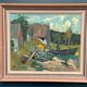 Original Swedish Oil on Panel – "Vid Knabäck, Skåne" by Carl-Axel Schwieler – Signed – Vintage & Framed – 59 × 50 cm (23.2" × 19.7")