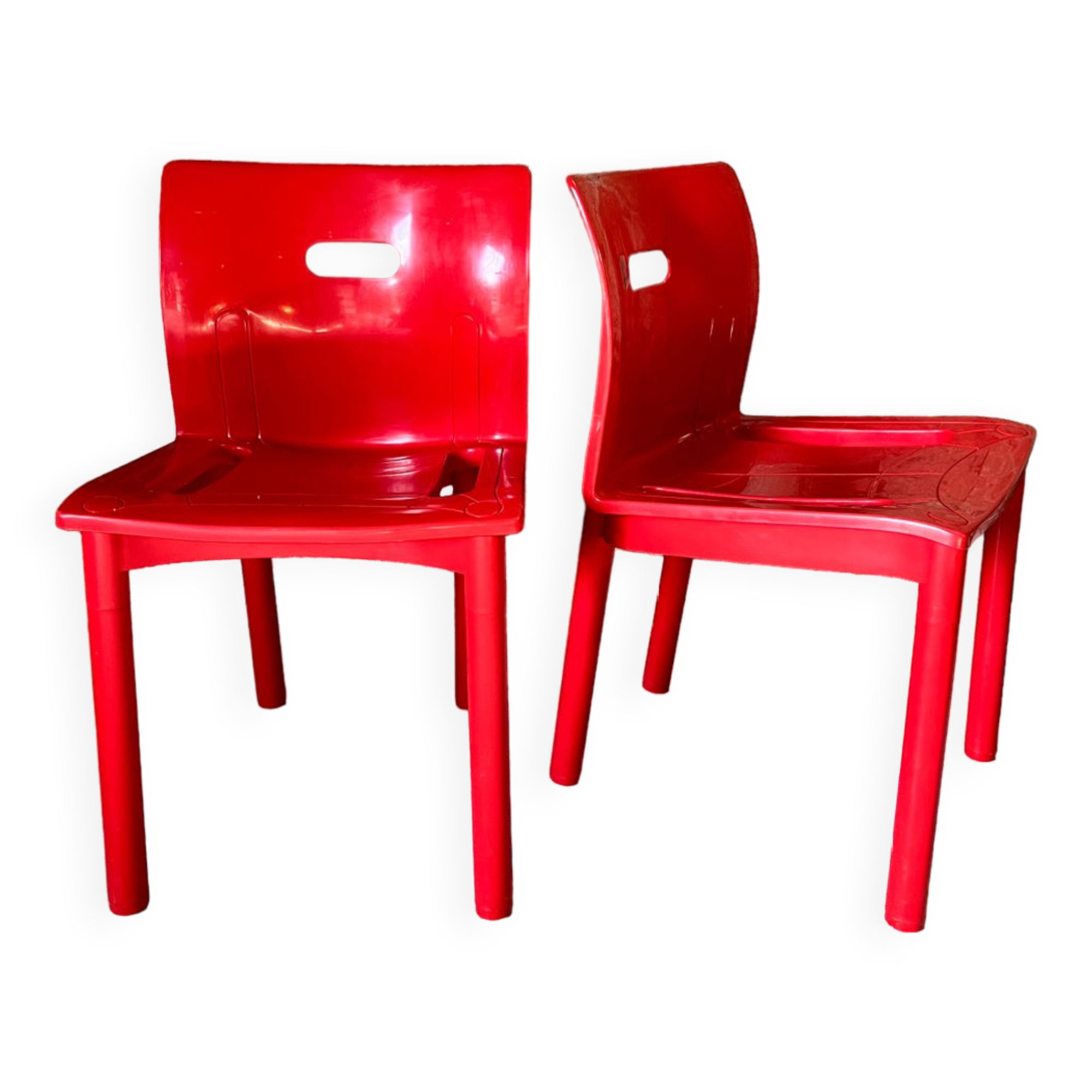 Pair of 4870 chairs by Anna Castelli Ferrieri for Kartell