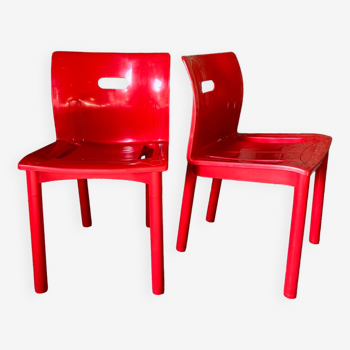 Paire de chaise 4870 par Anna Castelli Ferrieri pour Kartell