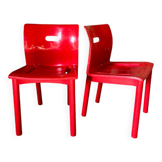 Pair of 4870 chairs by Anna Castelli Ferrieri for Kartell
