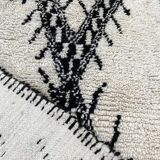 White Berber Beni Ourain wool rug 130x210 cm