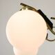 Mid-Century Modern Italian Brass and Opaline Chandelier, 1960