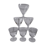 Lot of 6 50s crystal glasses