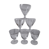 Lot de 6 verres en cristal années 50